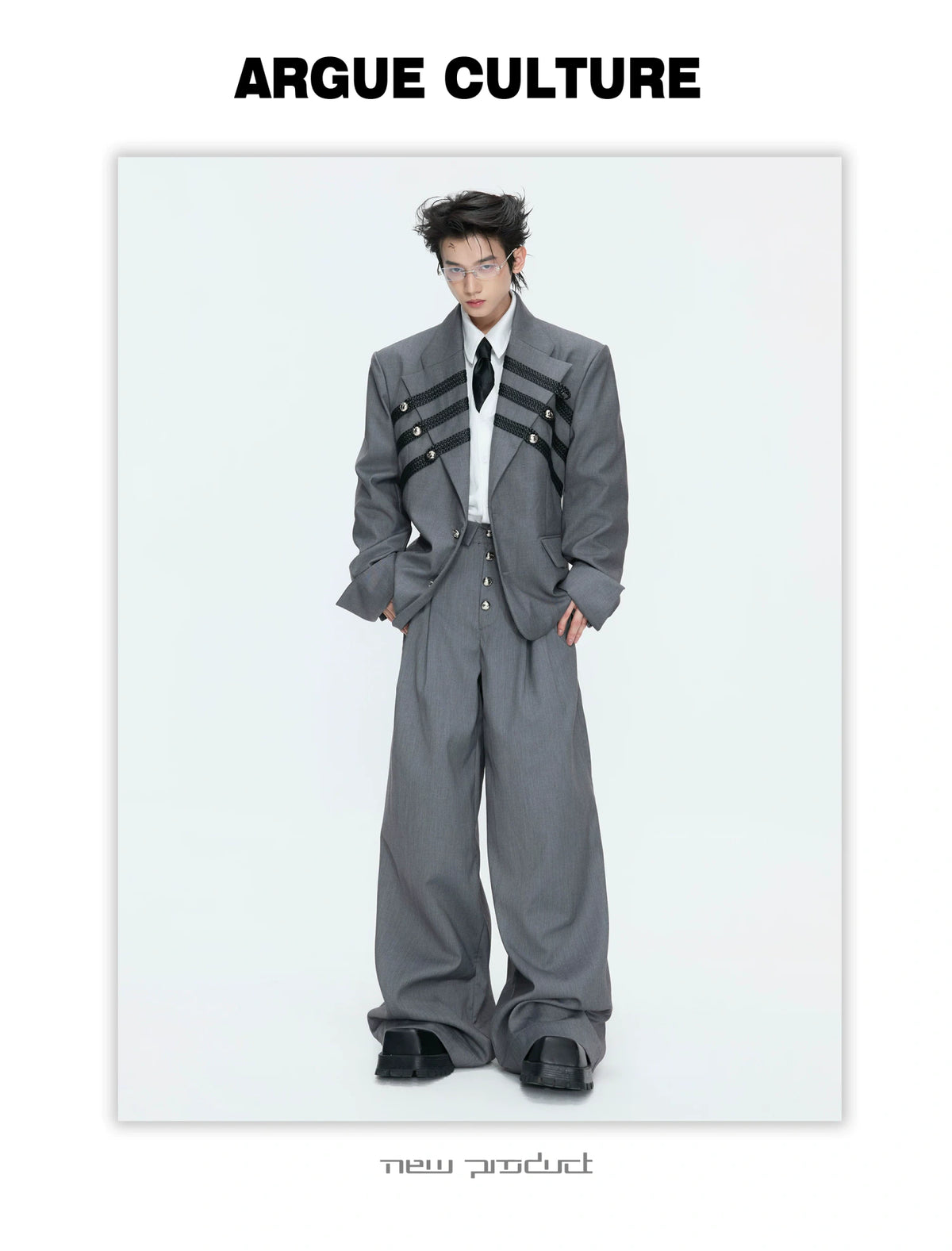 Metal-Detail Wide-Lapel Suit Separates | Avant-Garde - description image 21