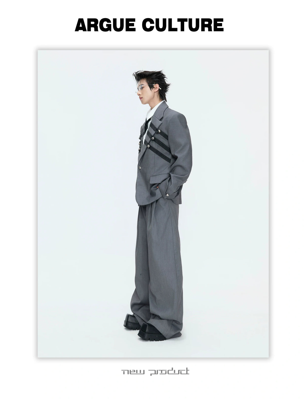 Metal-Detail Wide-Lapel Suit Separates | Avant-Garde - description image 24