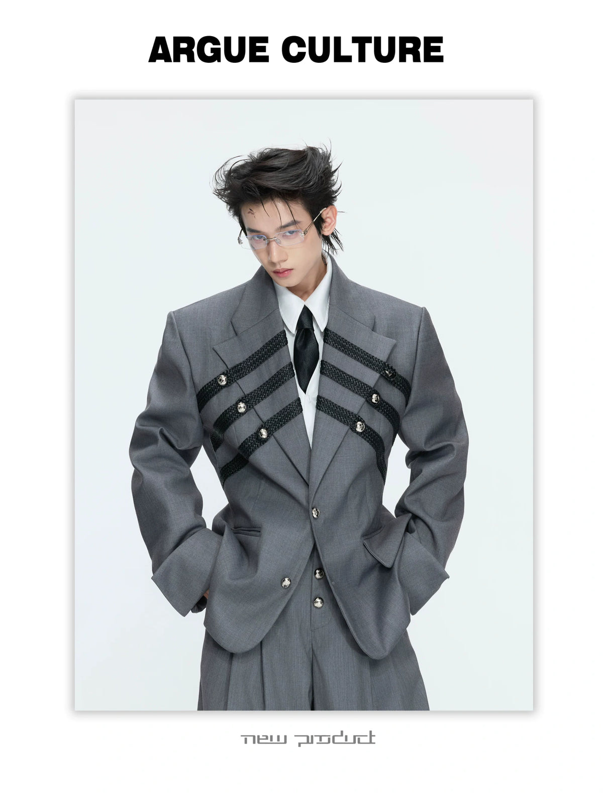 Metal-Detail Wide-Lapel Suit Separates | Avant-Garde - description image 27