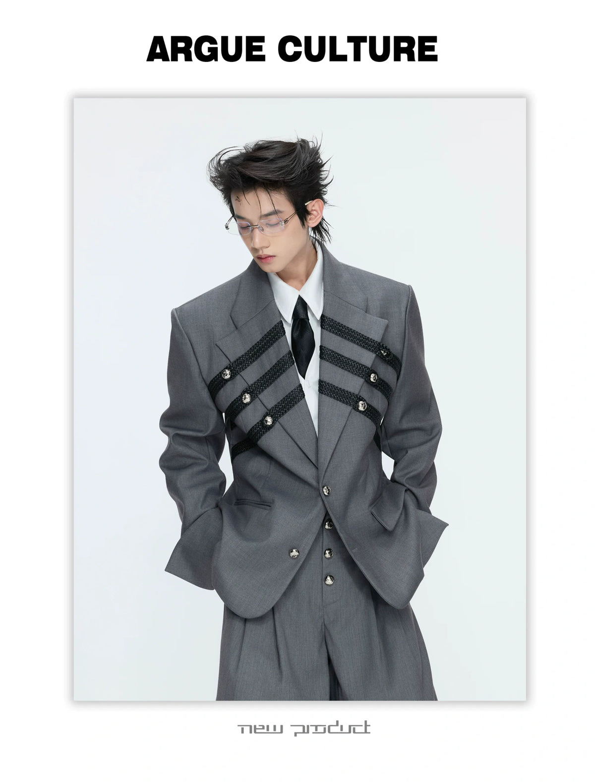 Metal-Detail Wide-Lapel Suit Separates | Avant-Garde - description image 29