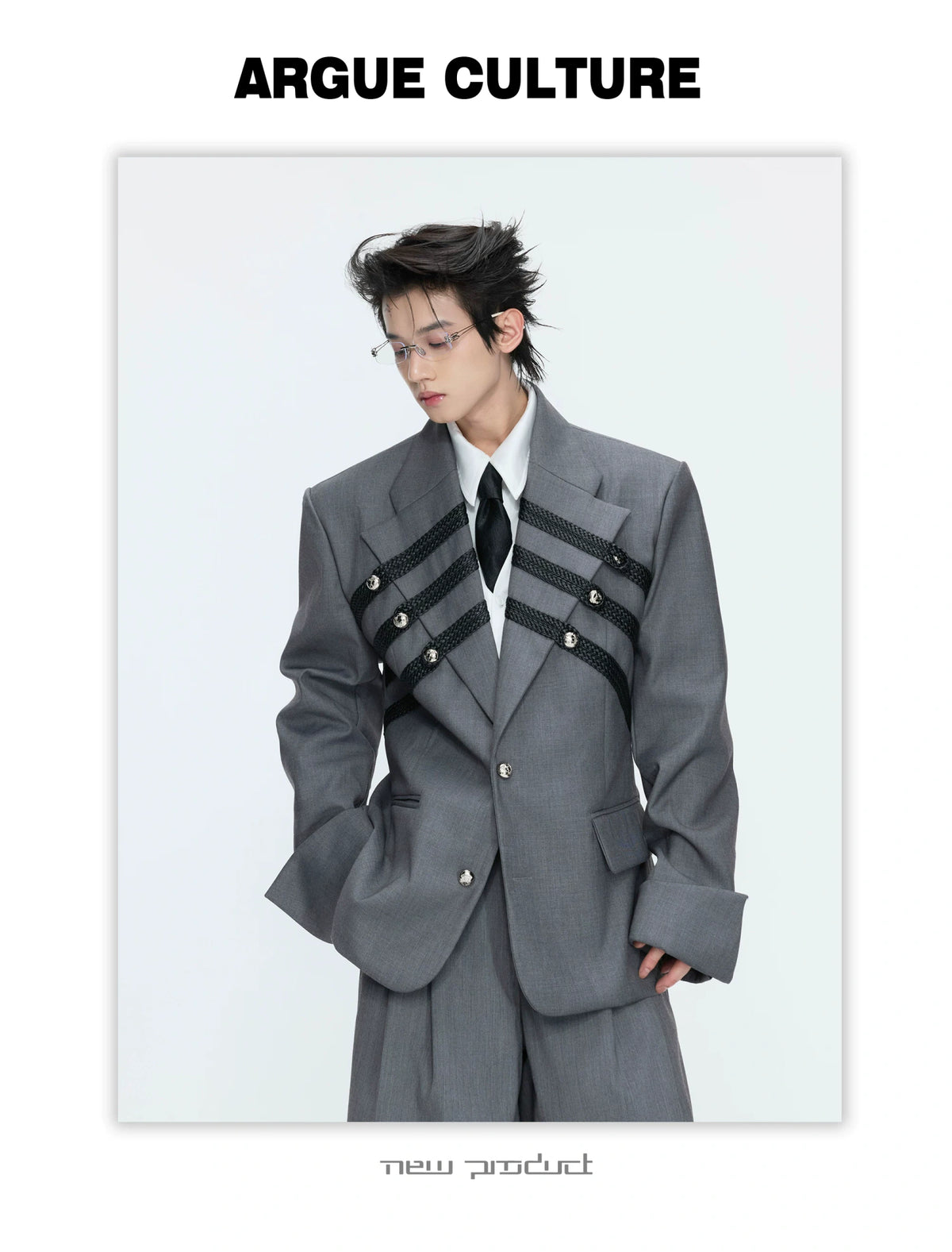 Metal-Detail Wide-Lapel Suit Separates | Avant-Garde - description image 30