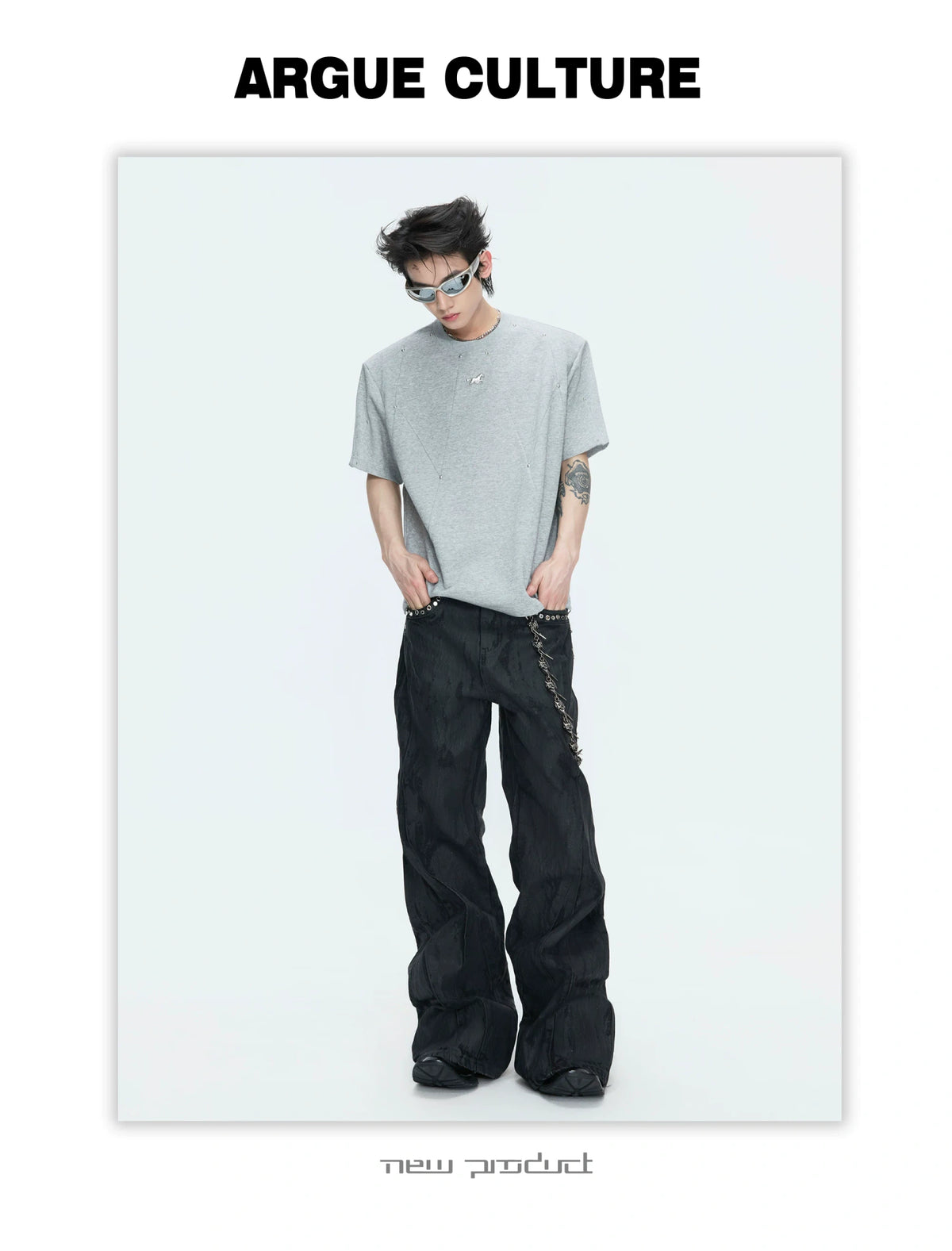 Rivet-Detail Boxy T-Shirt | Unisex Avant-Garde Style - description image 9