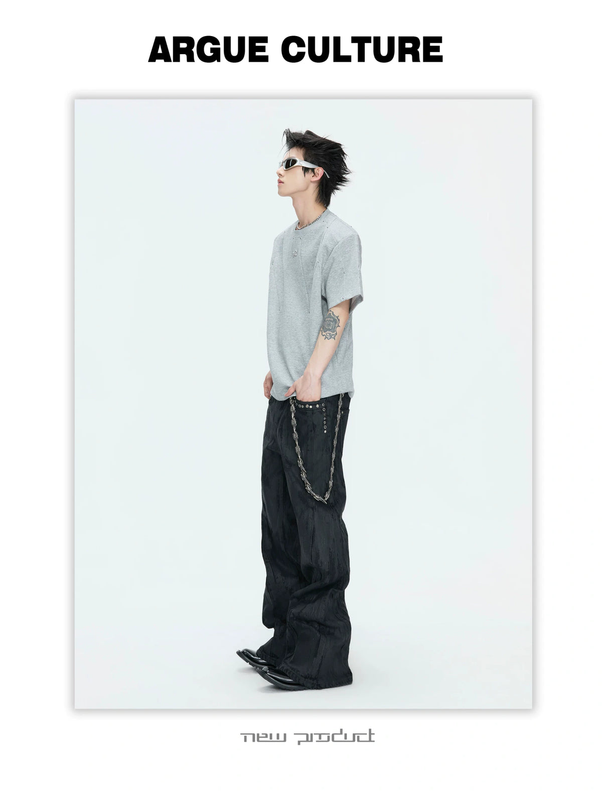 Rivet-Detail Boxy T-Shirt | Unisex Avant-Garde Style - description image 10