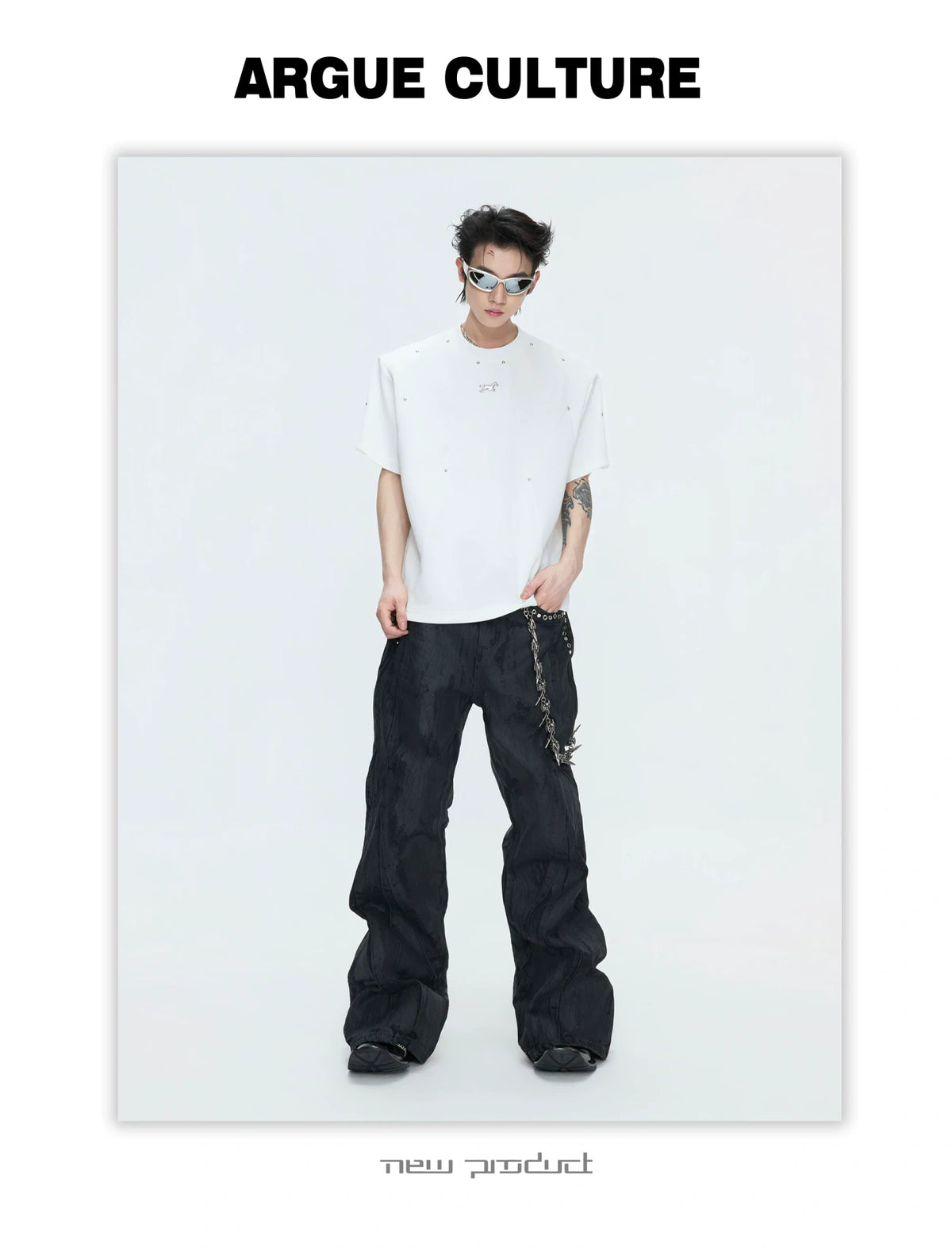 Rivet-Detail Boxy T-Shirt | Unisex Avant-Garde Style - description image 15