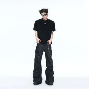Rivet-Detail Boxy T-Shirt | Unisex Avant-Garde Style - main image 3
