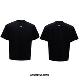 Rivet-Detail Boxy T-Shirt | Unisex Avant-Garde Style - Black Top