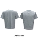 Rivet-Detail Boxy T-Shirt | Unisex Avant-Garde Style - Gray Top
