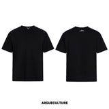 Boxy Black V-Neck Rivet T-Shirt with Mesh Lining - Black Top