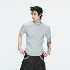 Contrast-Stitch Structural Cotton Blend T-Shirt - main image 2