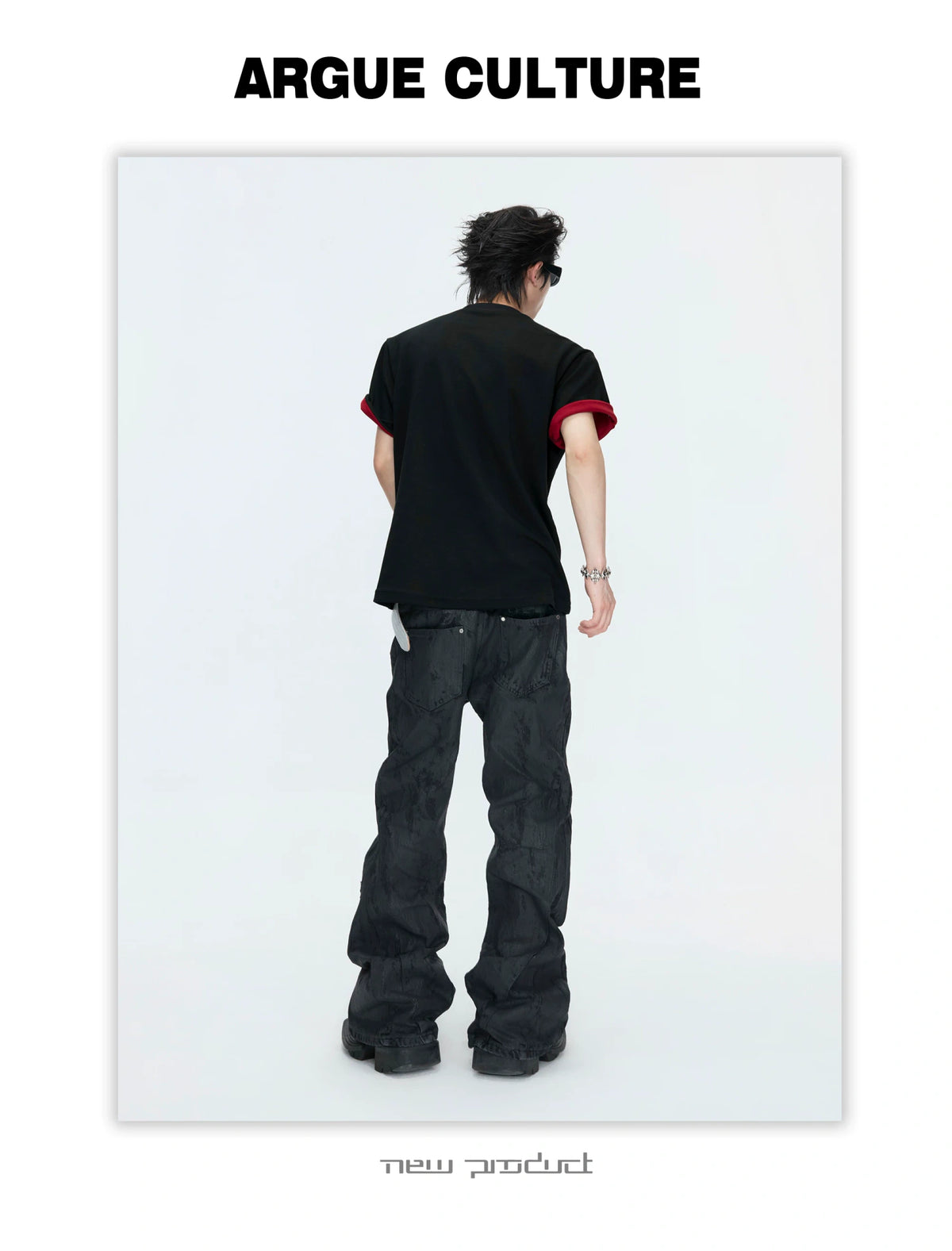Color-Block Rivet T-Shirt | Unisex Structured Tee - description image 7