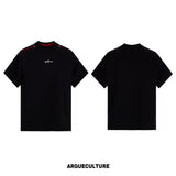 Color-Block Rivet T-Shirt | Unisex Structured Tee - Black Top