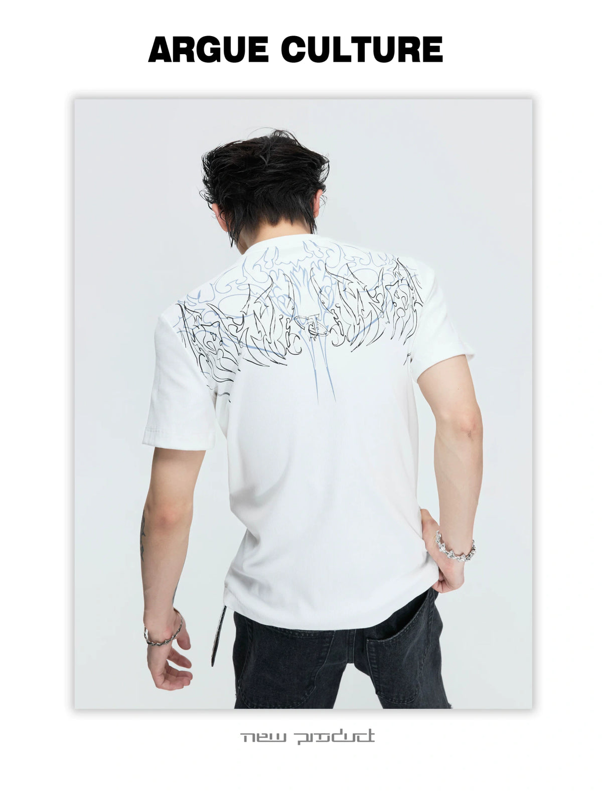 Unisex Gothic Rivet Graphic T-Shirt | Cotton Blend - description image 10