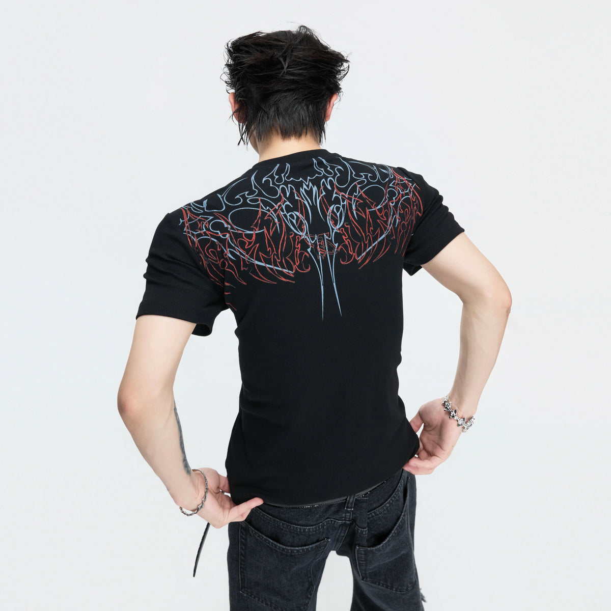 Unisex Gothic Rivet Graphic T-Shirt | Cotton Blend - main image 1
