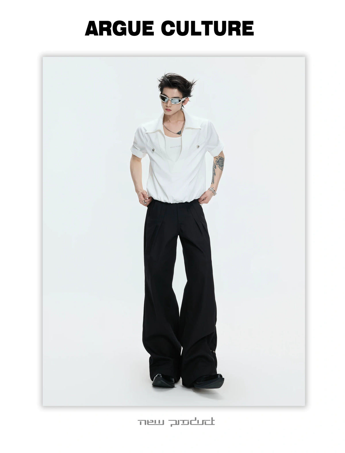 Mock-Layered Utility Shirt in Cotton Lyocell - description image 13