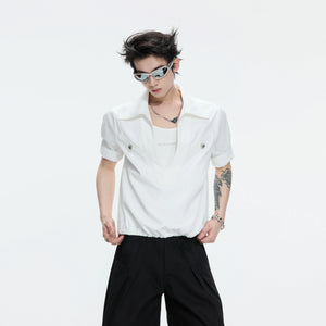 Mock-Layered Utility Shirt in Cotton Lyocell - main image 2