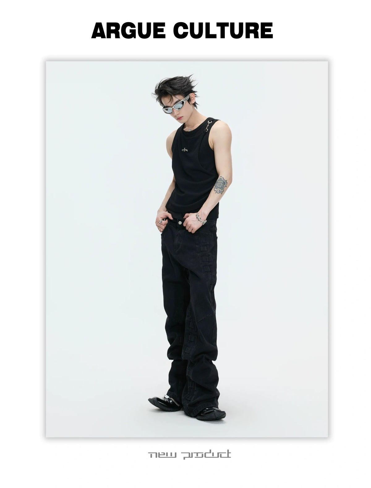 Faux-Layer Ribbed Tank with Metal Hardware - description image 3