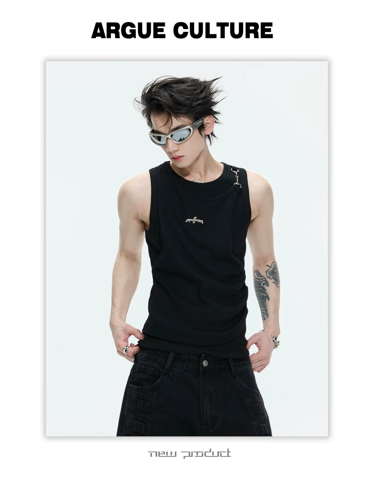 Faux-Layer Ribbed Tank with Metal Hardware - description image 5