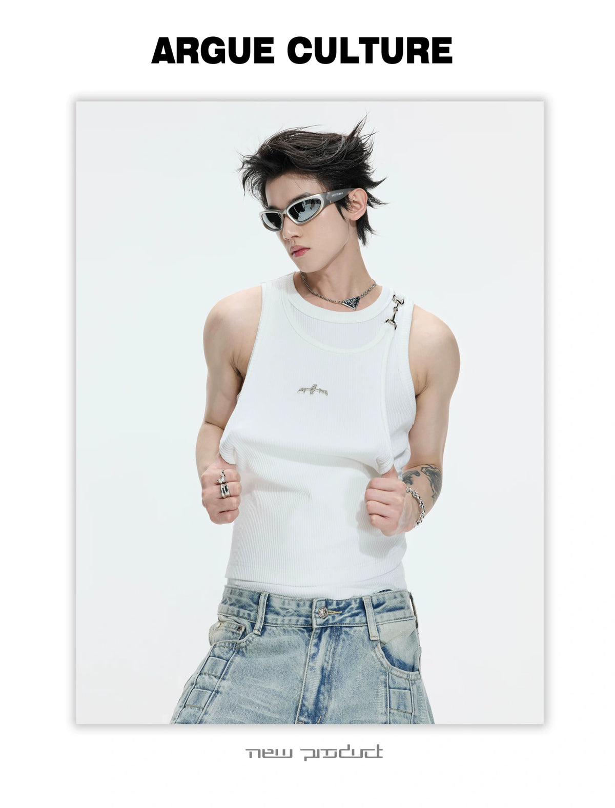 Faux-Layer Ribbed Tank with Metal Hardware - description image 20