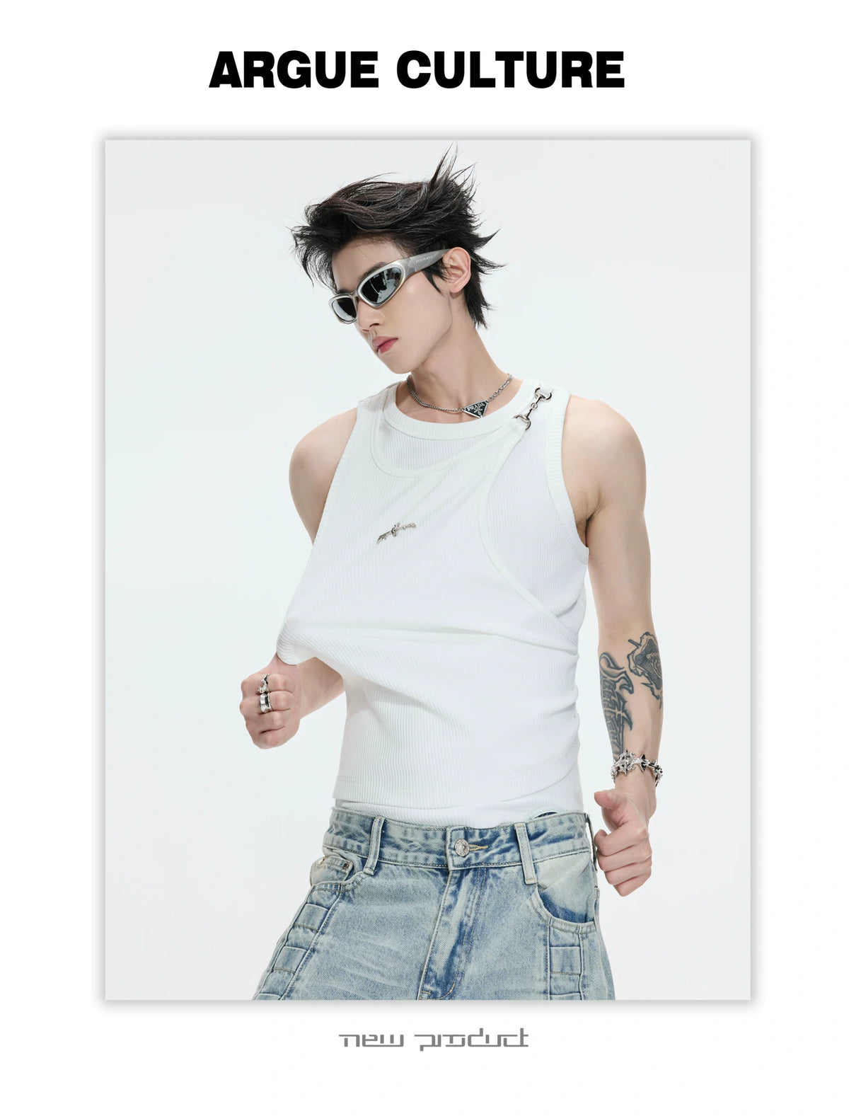 Faux-Layer Ribbed Tank with Metal Hardware - description image 21