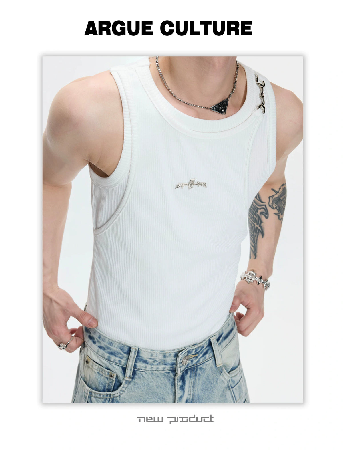 Faux-Layer Ribbed Tank with Metal Hardware - description image 22