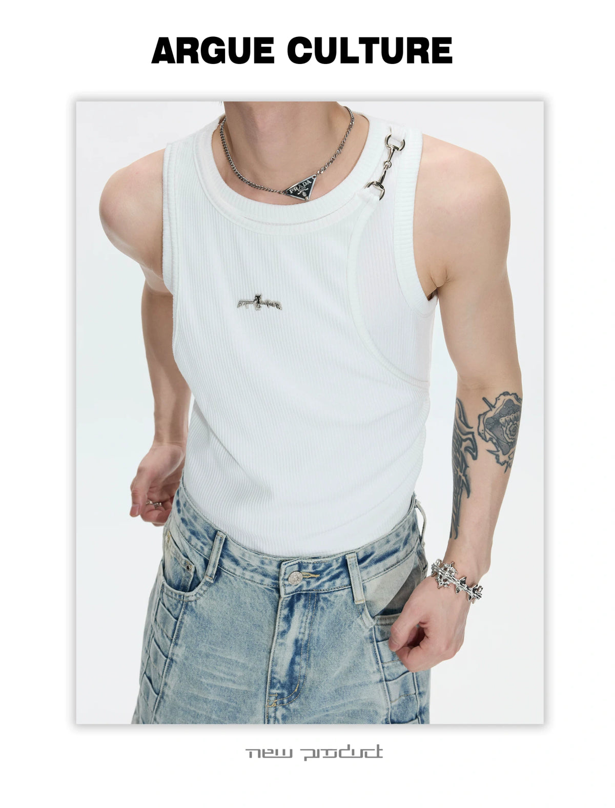 Faux-Layer Ribbed Tank with Metal Hardware - description image 23