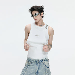 Faux-Layer Ribbed Tank with Metal Hardware - main image 1