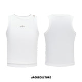 Faux-Layer Ribbed Tank with Metal Hardware - White Top