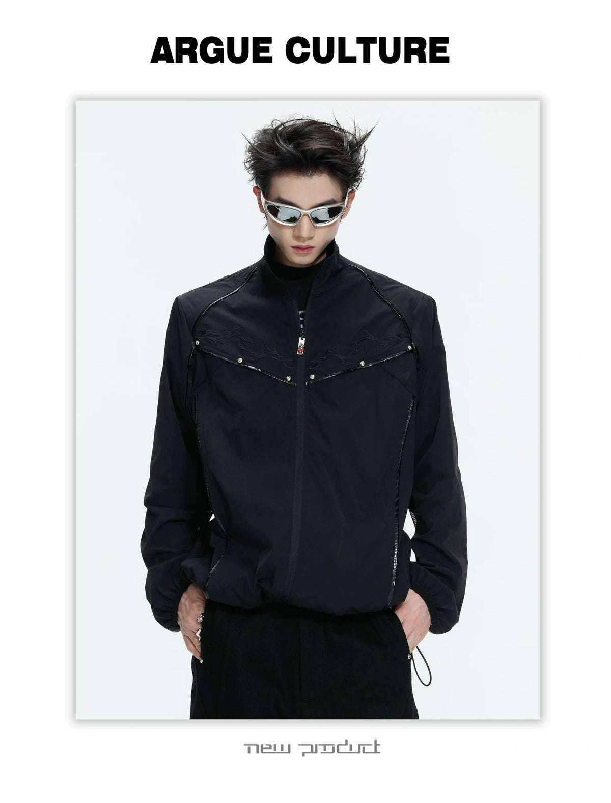 UPF 50+ Embroidered Stand-Collar Sun Jacket - description image 8