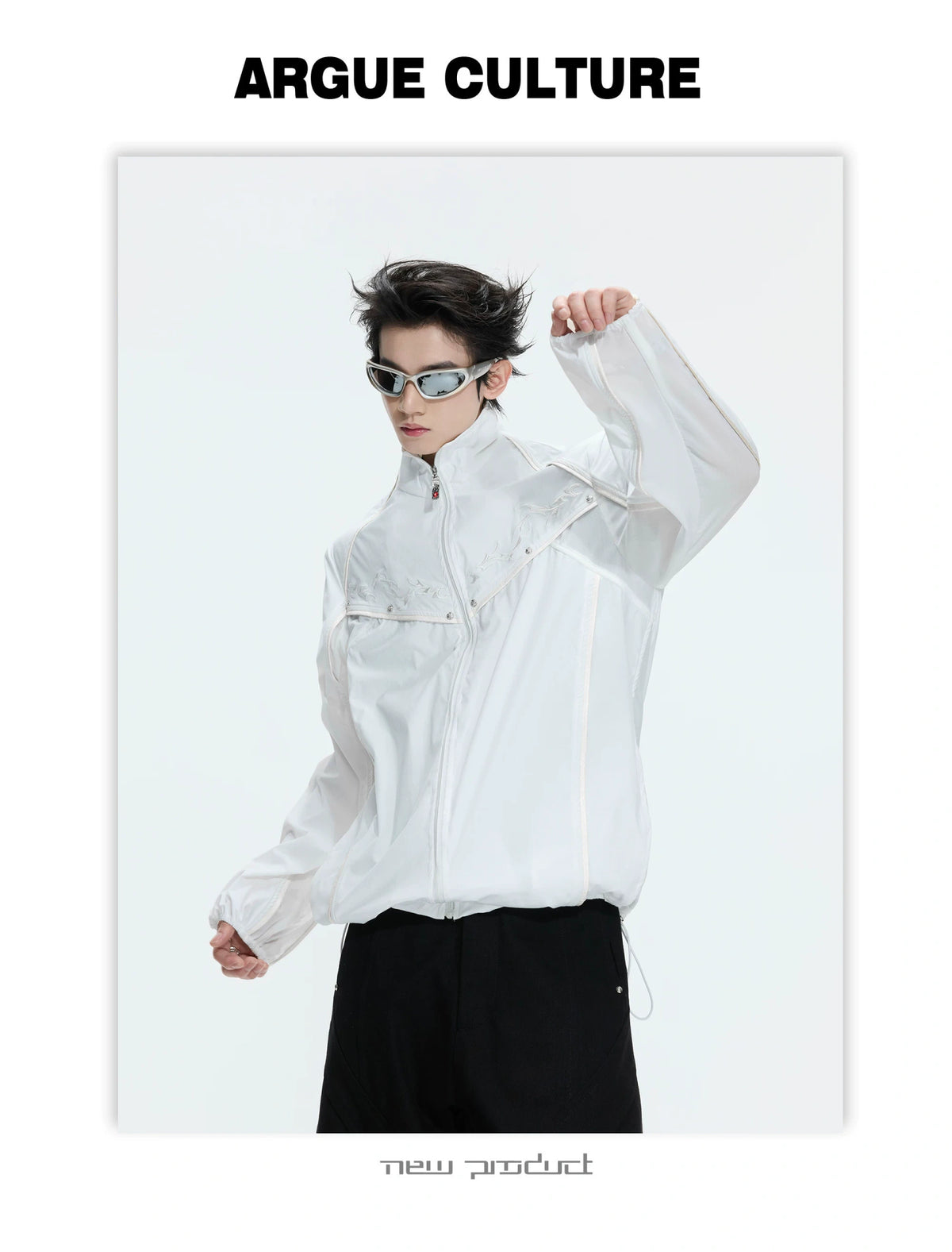 UPF 50+ Embroidered Stand-Collar Sun Jacket - description image 22