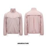 UPF 50+ Embroidered Stand-Collar Sun Jacket - Ice Plum Pink
