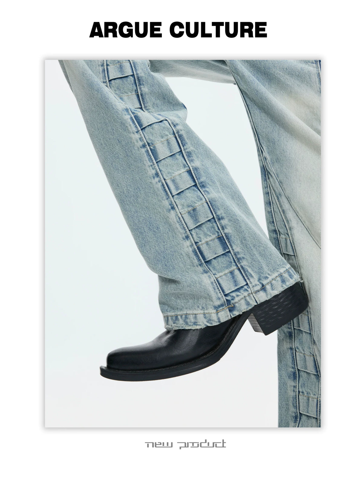 Washed Distressed Wide-Leg Jeans | Sculpted Denim - description image 9