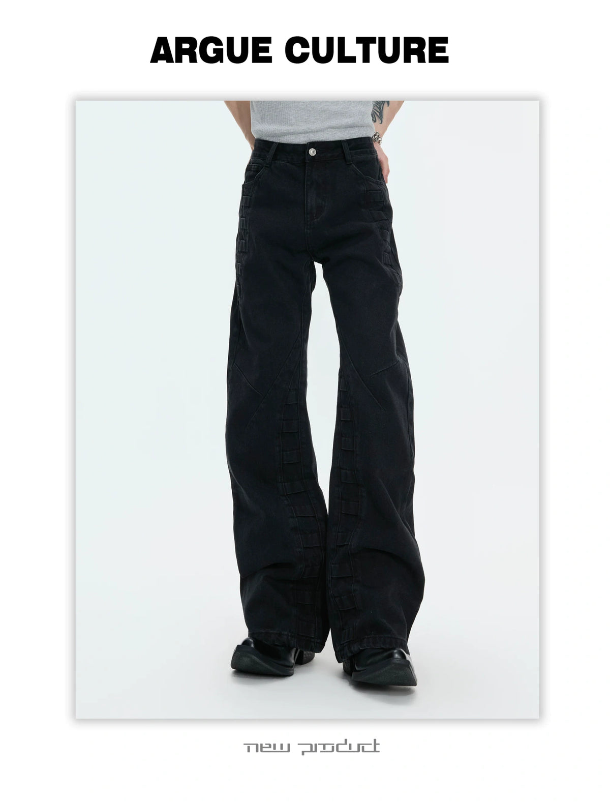 Washed Distressed Wide-Leg Jeans | Sculpted Denim - description image 12