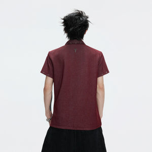 Washed Textured Polo Shirt with Structured Cut - main image 2