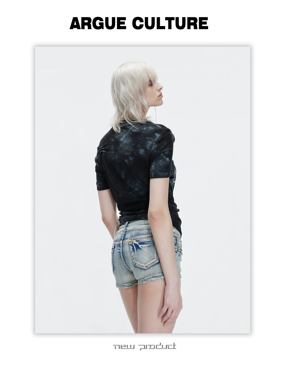 Distressed Cross Graphic Fitted T-Shirt | Cotton Blend - description image 11