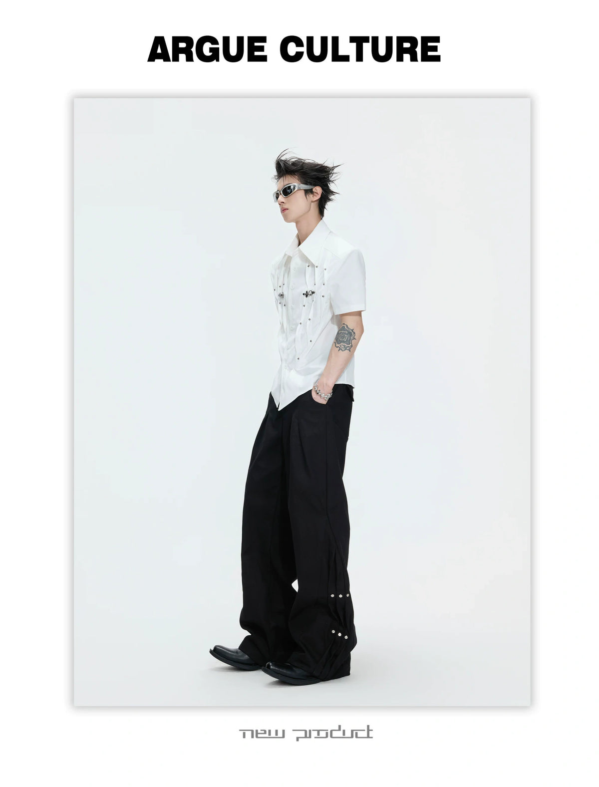 Pleated Waist-Cinched Short-Sleeve Shirt | Avant-Garde - description image 11