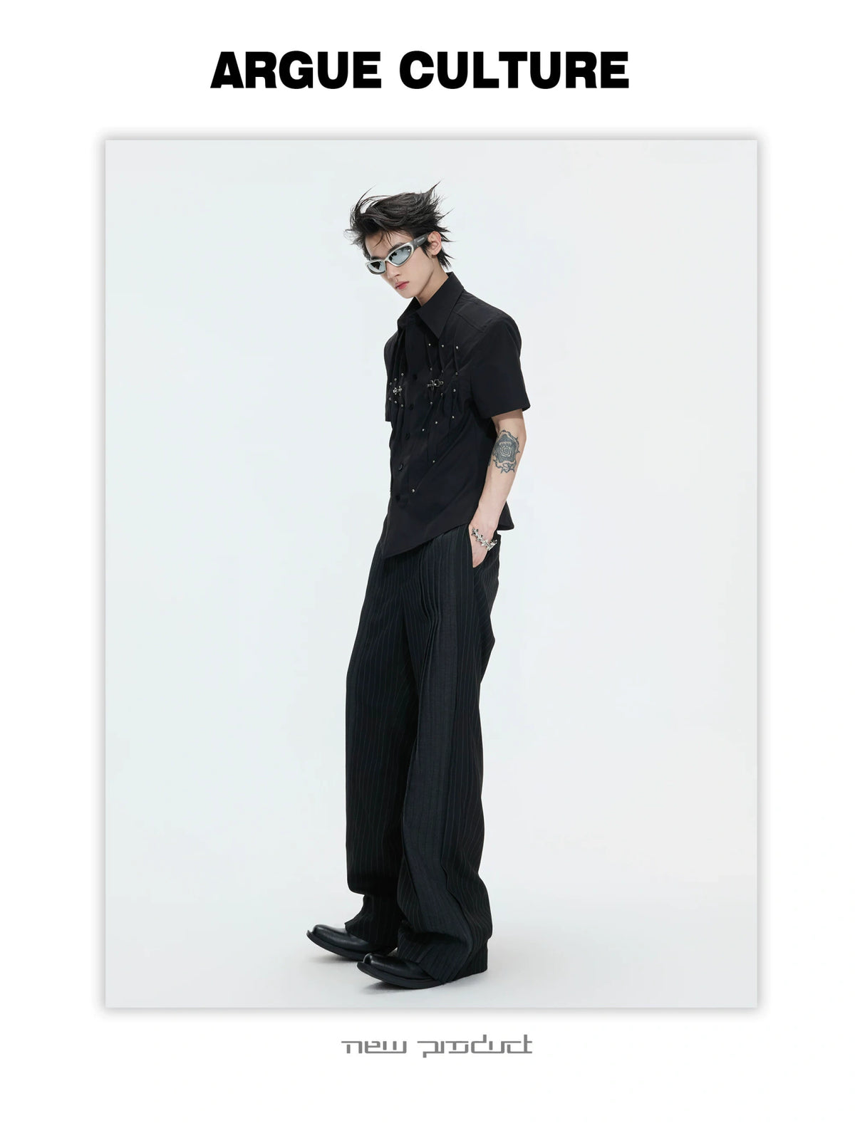 Pleated Waist-Cinched Short-Sleeve Shirt | Avant-Garde - description image 12