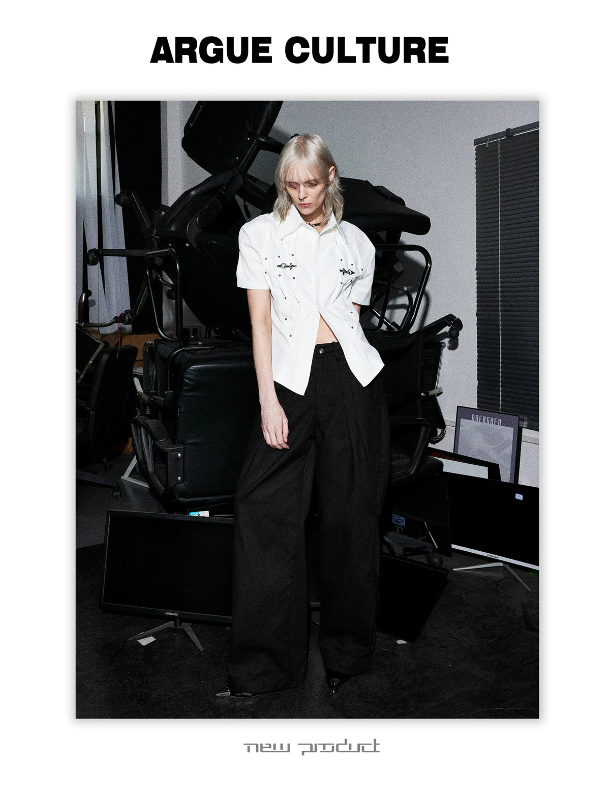 Pleated Waist-Cinched Short-Sleeve Shirt | Avant-Garde - description image 22