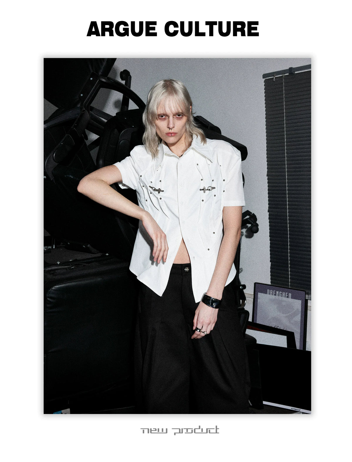 Pleated Waist-Cinched Short-Sleeve Shirt | Avant-Garde - description image 23