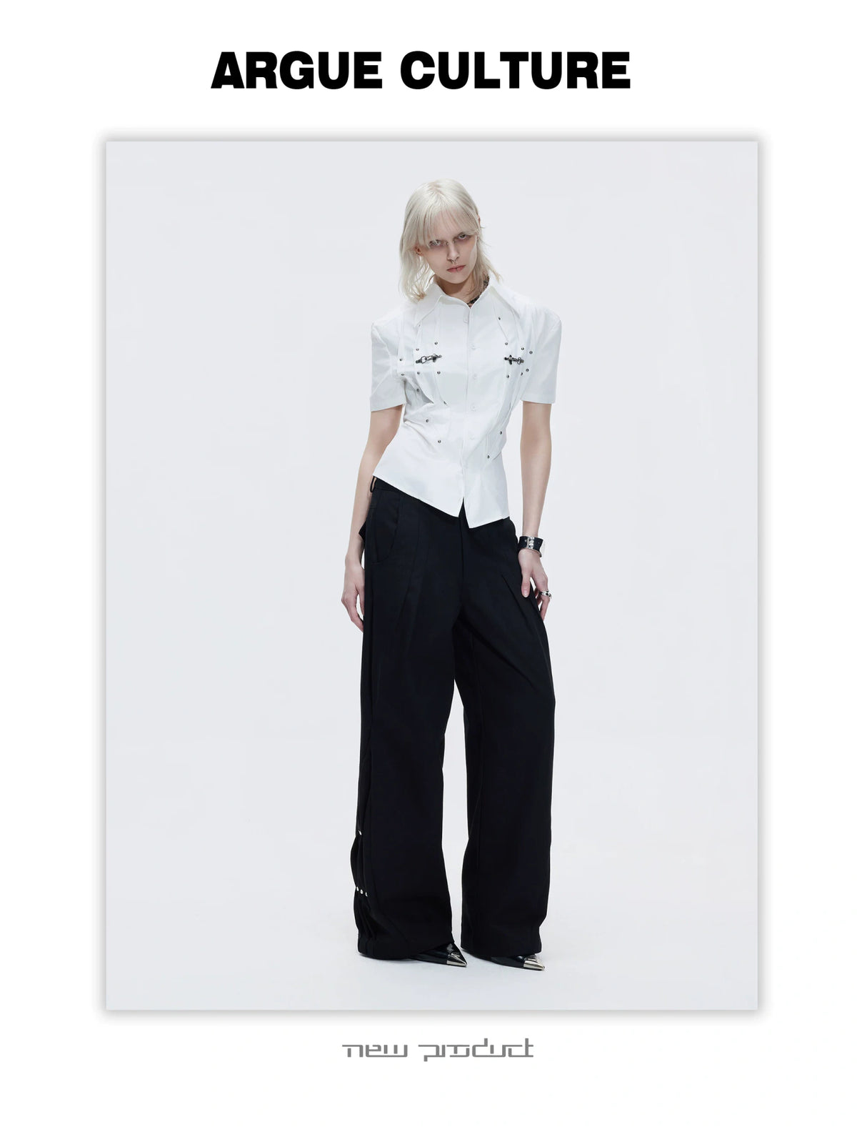 Pleated Waist-Cinched Short-Sleeve Shirt | Avant-Garde - description image 26
