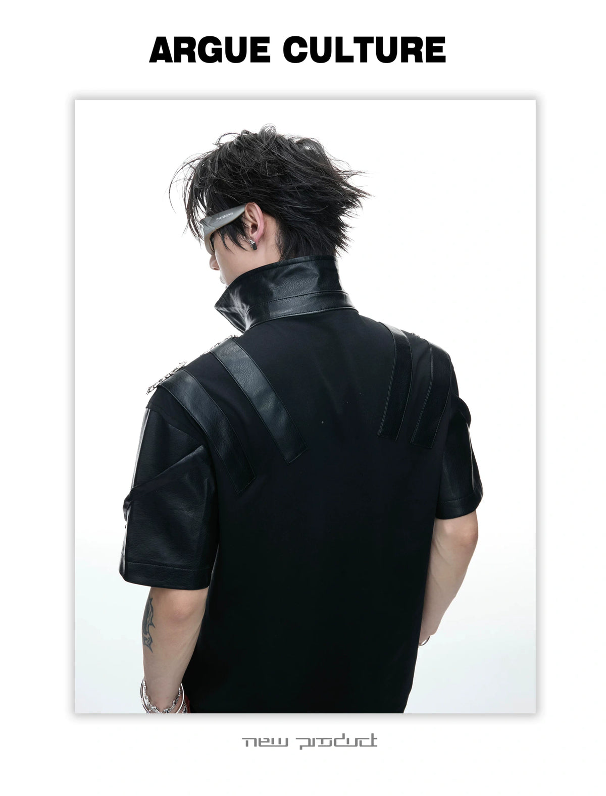 Embroidered Contrast-Collar Relaxed Polo Shirt - description image 9