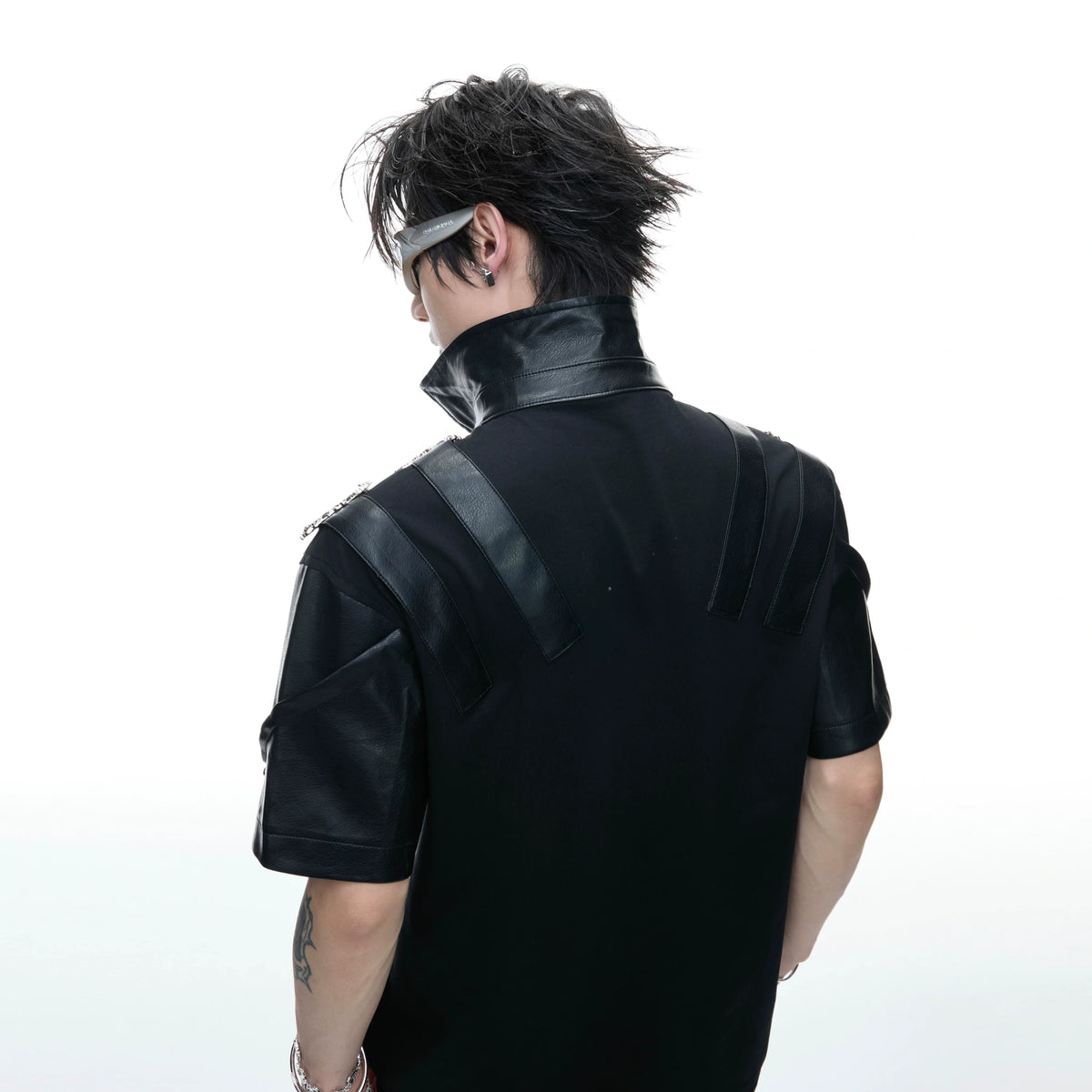 Embroidered Contrast-Collar Relaxed Polo Shirt - main image 4