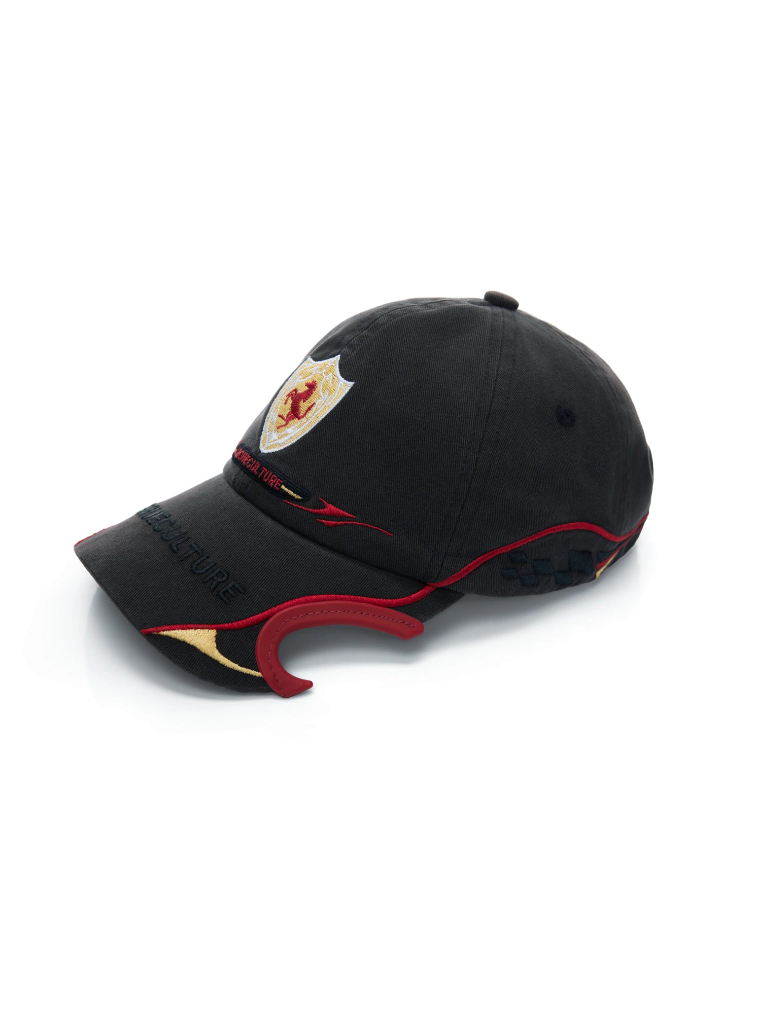 Embroidered Racing Baseball Cap in Washed Cotton Twill - main image 1