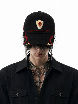 Embroidered Racing Baseball Cap in Washed Cotton Twill - main image 2