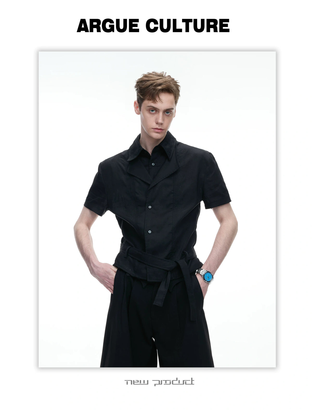 Relaxed Linen-Blend Embroidered Shirt with Spread Collar - description image 3