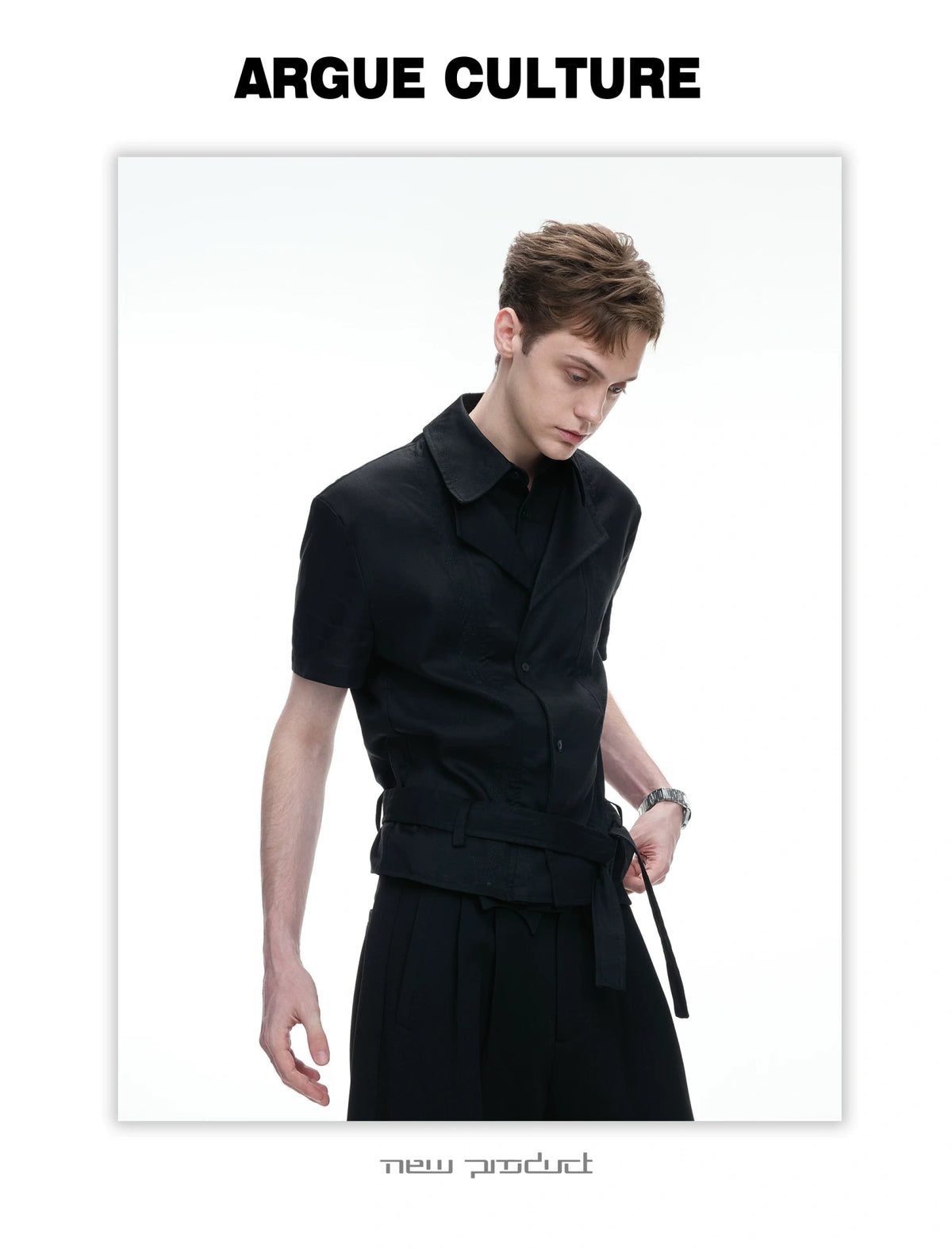 Relaxed Linen-Blend Embroidered Shirt with Spread Collar - description image 4