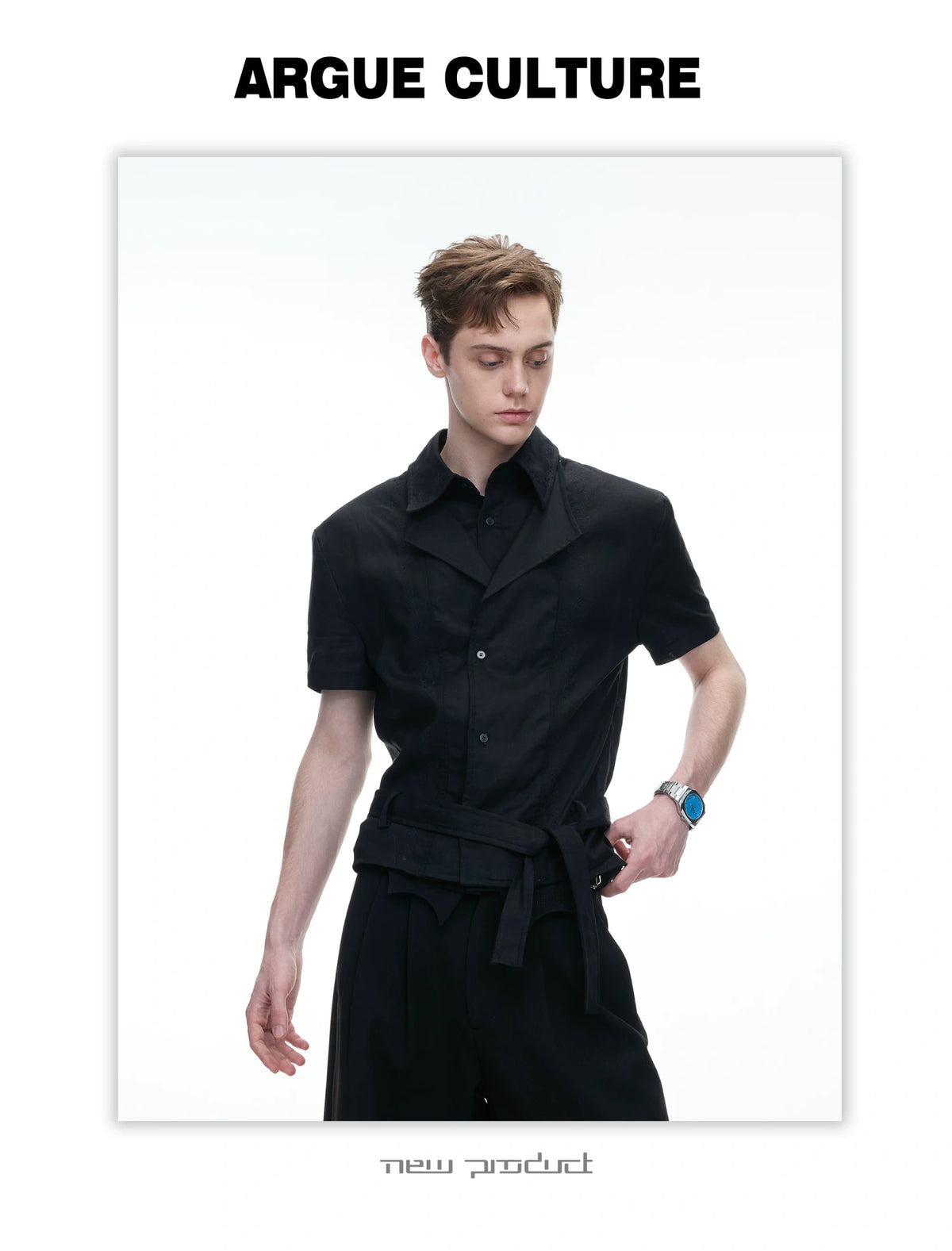 Relaxed Linen-Blend Embroidered Shirt with Spread Collar - description image 5
