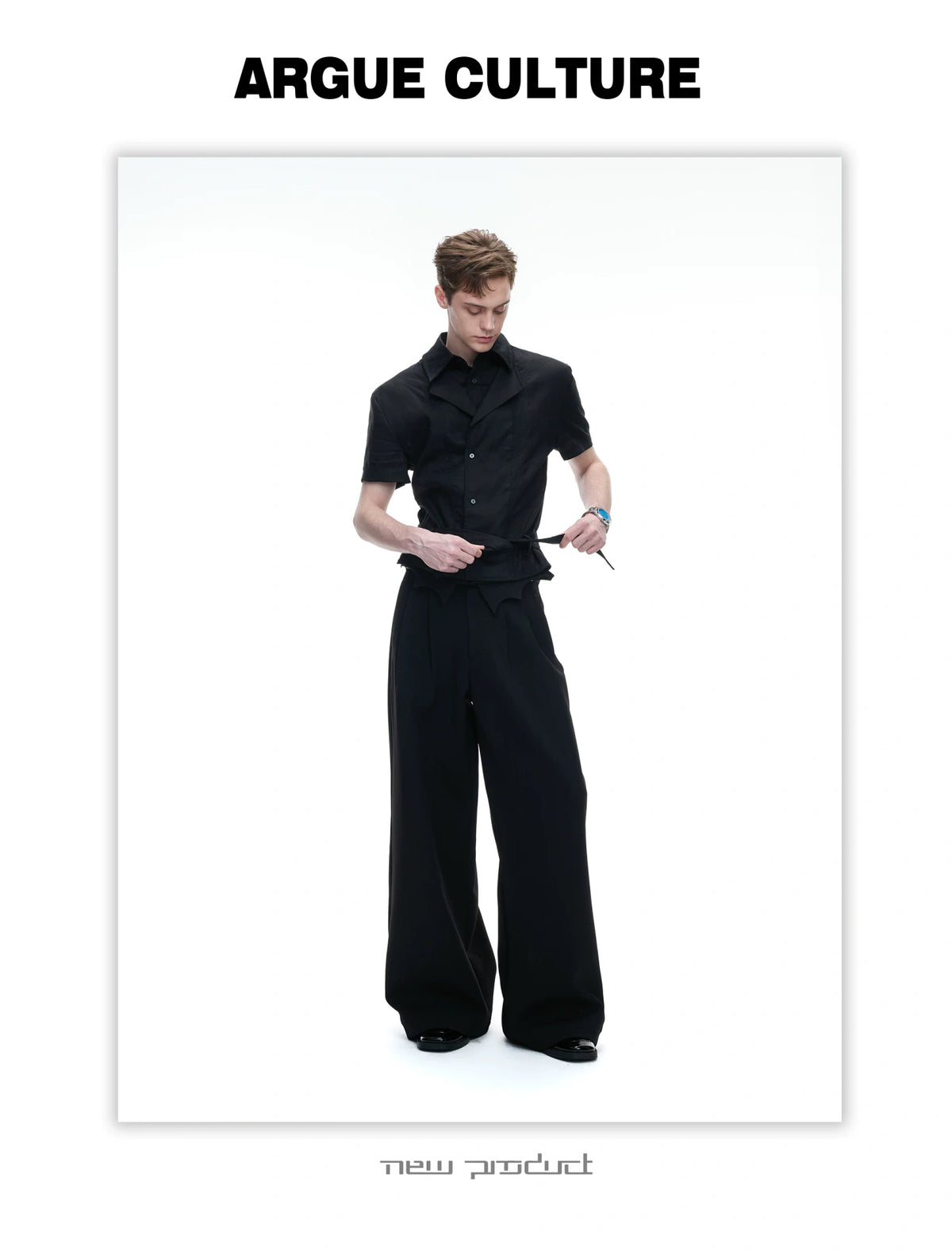 Relaxed Linen-Blend Embroidered Shirt with Spread Collar - description image 7