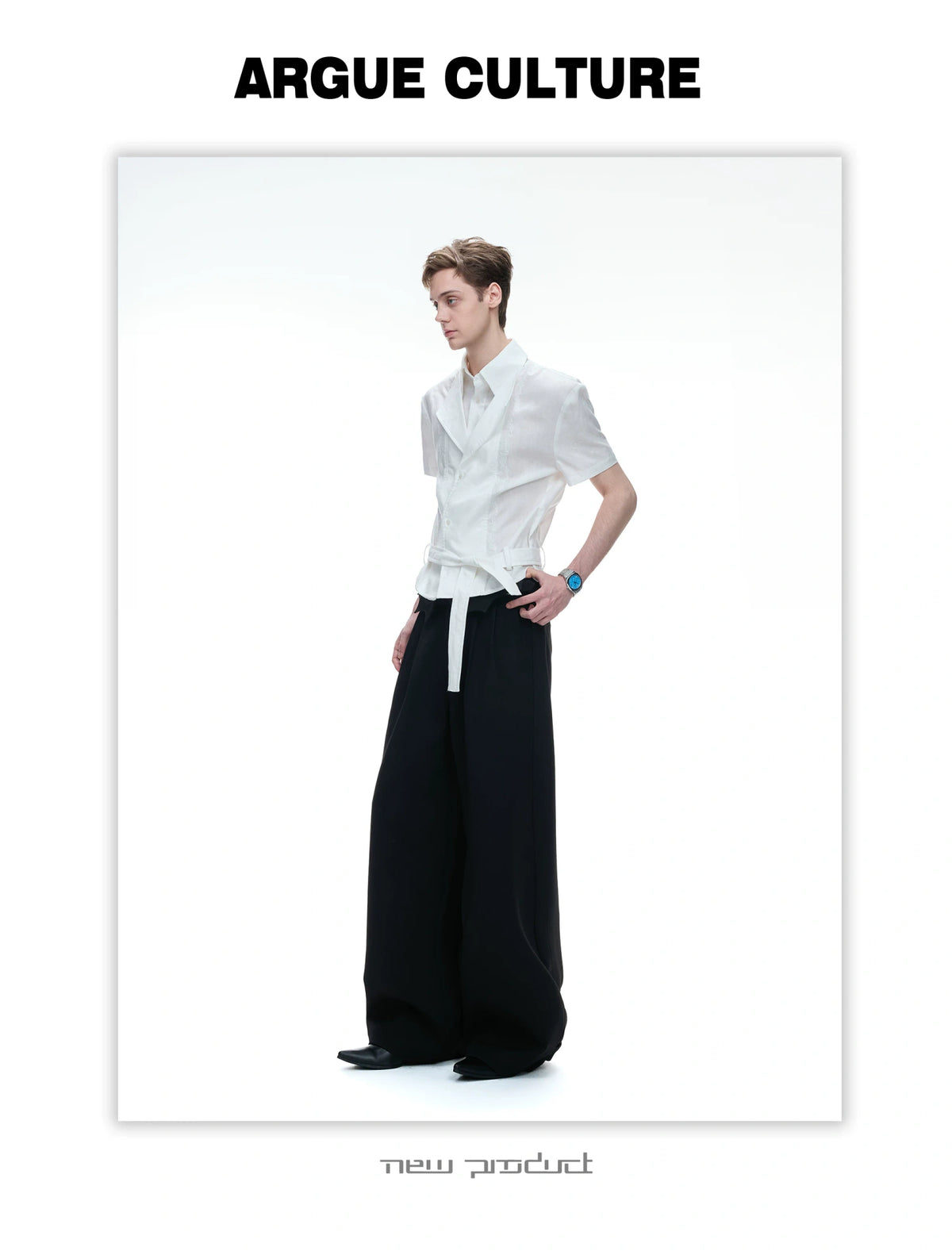 Relaxed Linen-Blend Embroidered Shirt with Spread Collar - description image 15