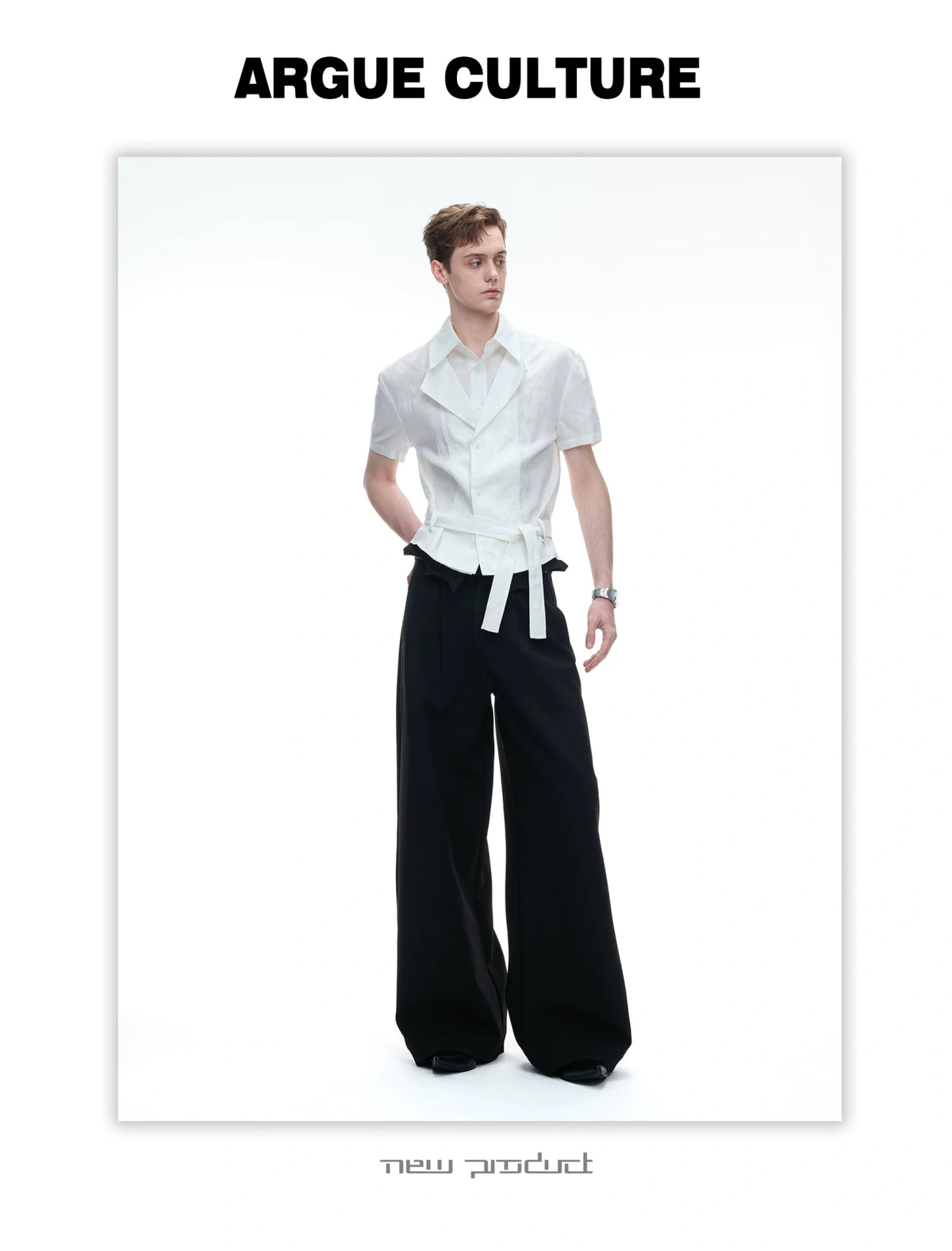 Relaxed Linen-Blend Embroidered Shirt with Spread Collar - description image 16