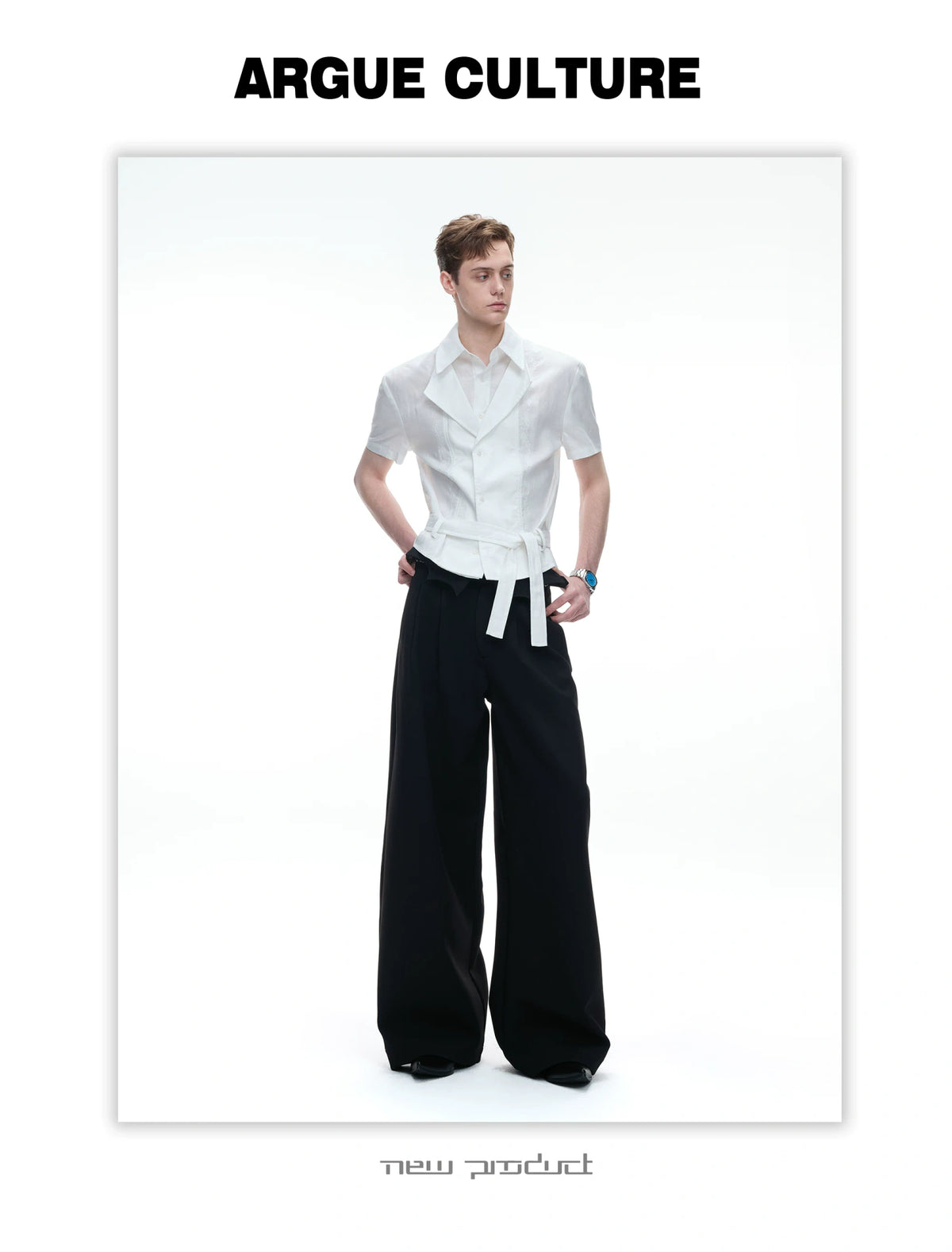 Relaxed Linen-Blend Embroidered Shirt with Spread Collar - description image 17